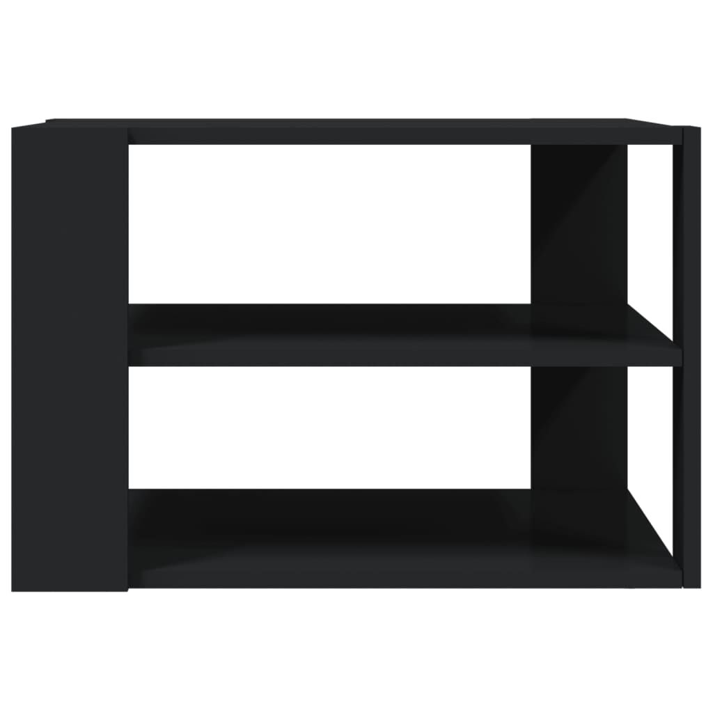 vidaXL Coffee Table Black 59.5x59.5x40 cm Engineered Wood