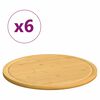 vidaXL Chopping Boards 6 pcs &Oslash;30x1.5 cm Bamboo