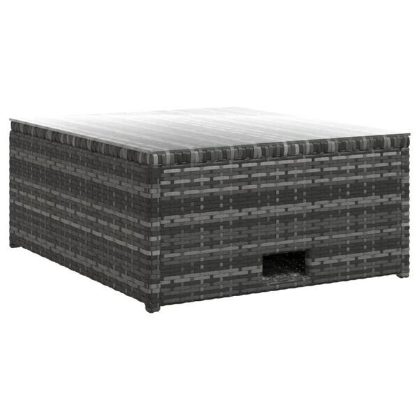 vidaXL 4 Piece Garden Lounge Set with Cushions Poly Rattan Grey