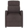 vidaXL Massage Chair Dark Brown Fabric