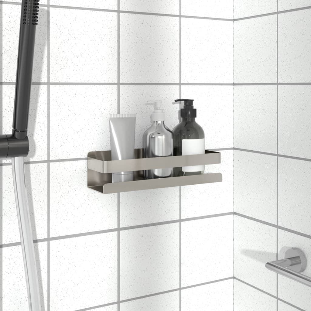 vidaXL Shower Shelf 23x6.5x6 cm Brushed 304 Stainless Steel