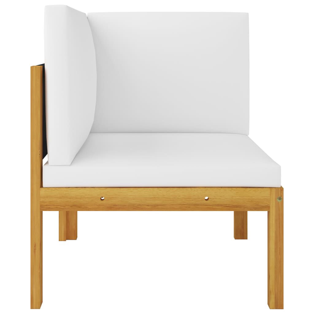 vidaXL 2-seater Garden Bench with Cushions Solid Acacia Wood