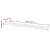 2 White MDF Floating Wall Display Shelves Book/DVD Storage