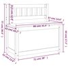 vidaXL Bench White 80x41x77 cm Solid Wood Pine