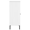 vidaXL Bookcase with Metal Legs White 90x35x90.5 cm Solid Wood OSLO