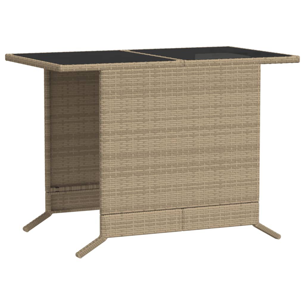 vidaXL 3 Piece Bistro Set with Cushions Beige Poly Rattan