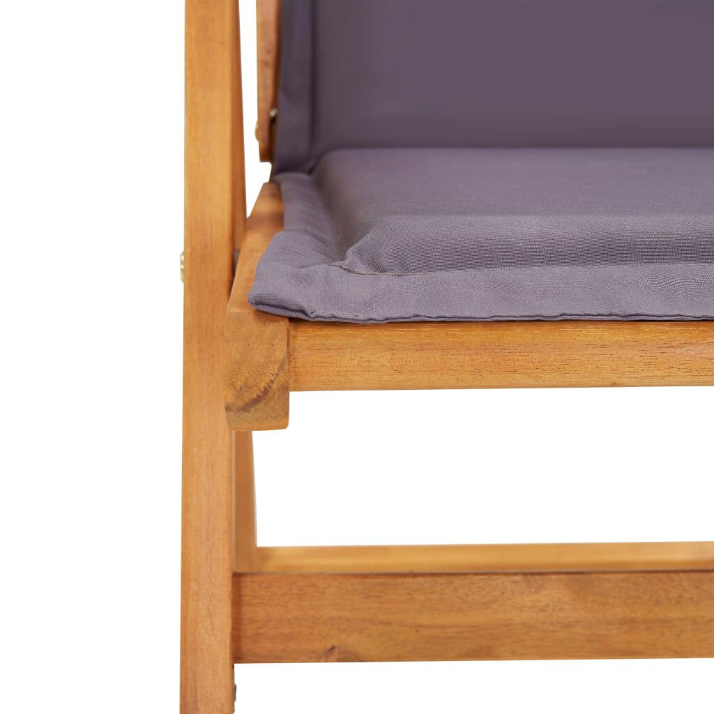 vidaXL Reclining Garden Chairs 2 pcs Brown Solid Acacia Wood