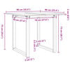 vidaXL Dining Table O-Frame 90x90x75 cm Solid Wood Pine and Steel