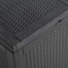 vidaXL Garden Storage Box 90L Black PP Rattan