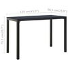 vidaXL 3 Piece Garden Dining Set Steel and WPC Black