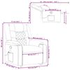 vidaXL Stand up Massage Recliner Chair Cream Faux Leather