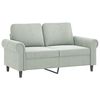 vidaXL 3 Piece Sofa Set with Pillows Light Grey Velvet