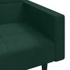 vidaXL 2-Seater Sofa Bed with Two Pillows Dark Green Velvet