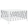 vidaXL Garden Table White 70x70x34 cm Woven Fabric