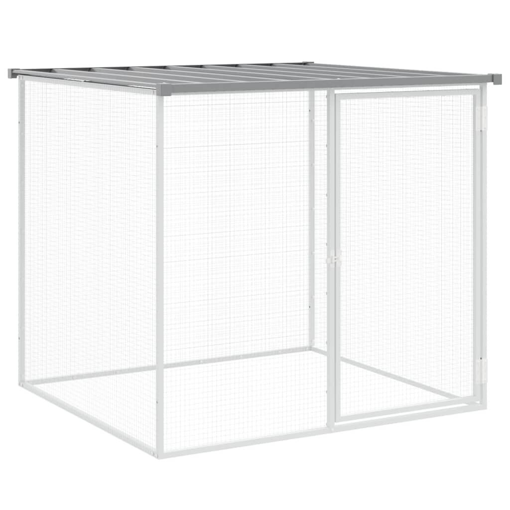 vidaXL Chicken Cage with Roof Light Grey 803x98x90 cm Galvanised Steel