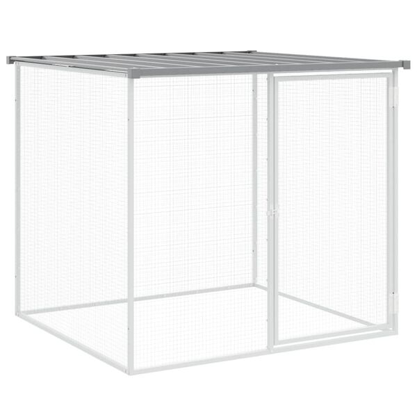 vidaXL Chicken Cage with Roof Light Grey 803x98x90 cm Galvanised Steel