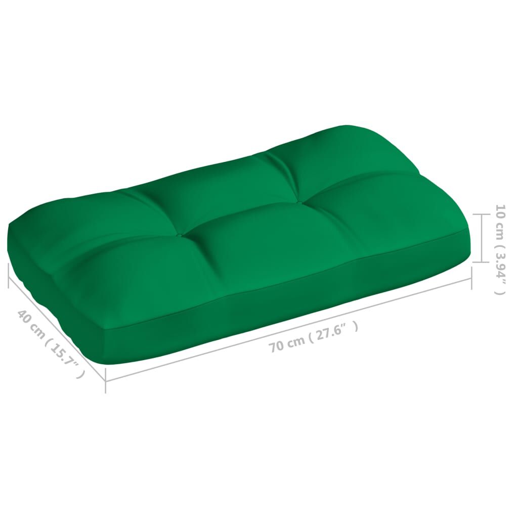vidaXL Pallet Sofa Cushions 7 pcs Green