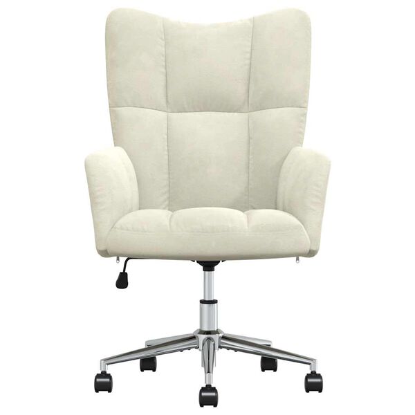 vidaXL Relaxing Chair Cream White Velvet