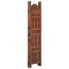 vidaXL Hand carved 4-Panel Room Divider Brown 160x165 cm Solid Mango Wood