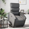 vidaXL Stand up Recliner Chair Grey Faux Leather