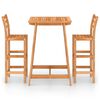 vidaXL 3 Piece Outdoor Bar Set Solid Acacia Wood