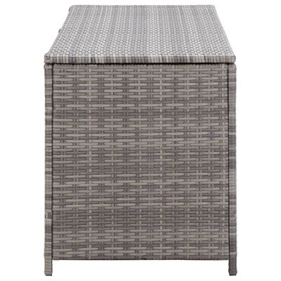 vidaXL Garden Storage Box Grey 120x50x60 cm Poly Rattan