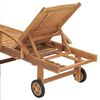 vidaXL Sun Lounger Solid Teak Wood