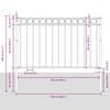 vidaXL Garden Fence Steel 1.7x0.8 m Black