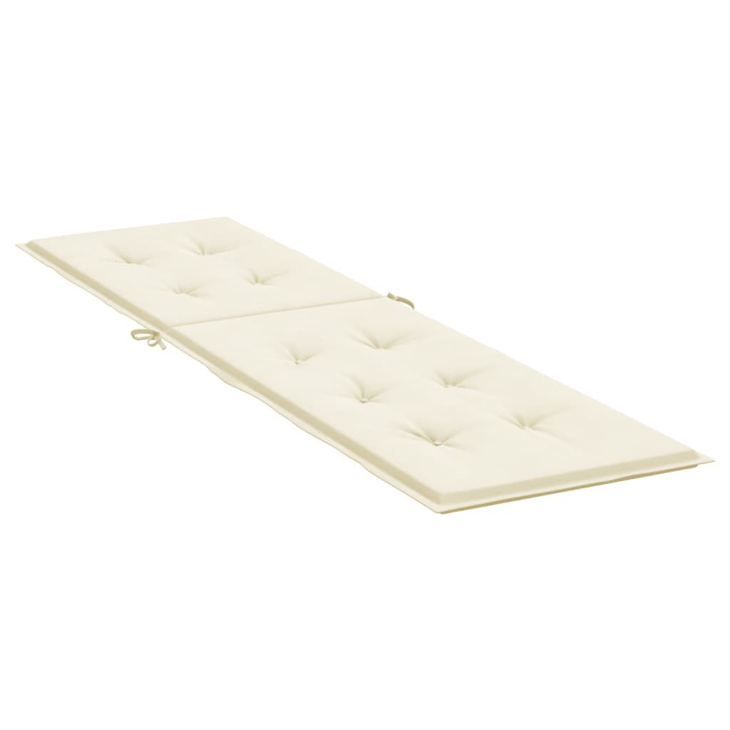 vidaXL Deck Chair Cushion Cream (75+105)x50x4 cm