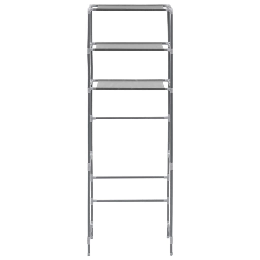 vidaXL 3-Tier Storage Rack over Toilet Silver 53x28x169 cm