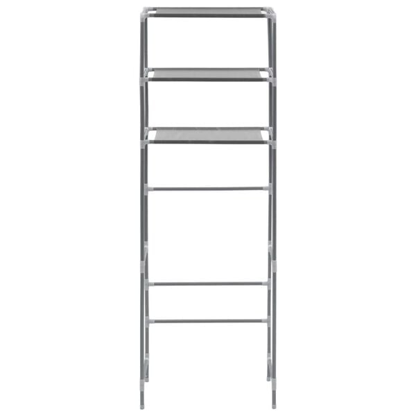 vidaXL 3-Tier Storage Rack over Toilet Silver 53x28x169 cm