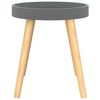 vidaXL Side Table Grey 38x38x40 cm Engineered Wood&Solid Wood Pine