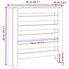 vidaXL Radiator Cover Black Oak 78 x 20 x 82 cm