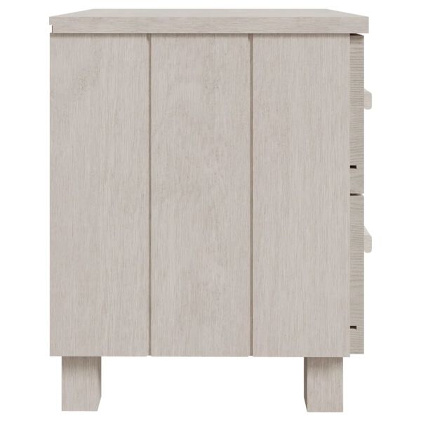vidaXL Bedside Cabinet HAMAR White 40x35x44.5 cm Solid Pinewood
