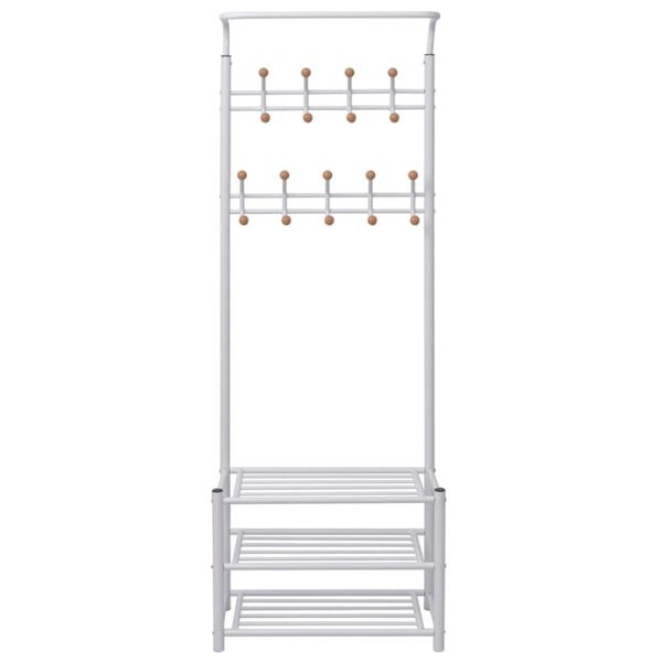 vidaXL Clothes Rack with Shoe Storage 68x32x182.5 cm White