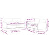 vidaXL 2 Piece Sofa Set with Cushions Black Fabric