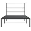 vidaXL Metal Bed Frame without Mattress with Headboard Black 100x200cm