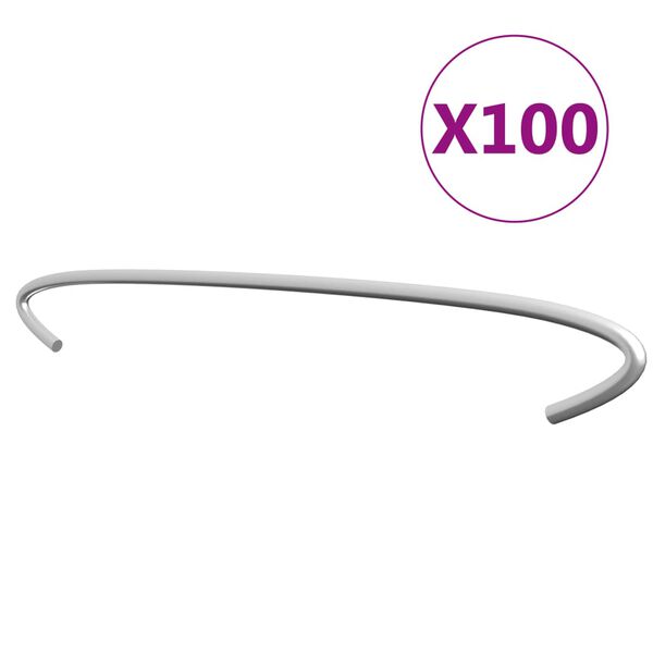 vidaXL Gabion Hooks 100 pcs Galvanised Steel 50 cm