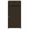 vidaXL Garden Storage Cabinet Brown 55x55x111 cm Poly Rattan
