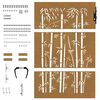 vidaXL Garden Gate 85x150 cm Corten Steel Bamboo Design