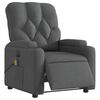 vidaXL Electric Massage Recliner Chair Dark Grey Fabric