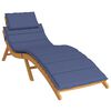 vidaXL Sun Lounger Cushion Navy Blue Oxford Fabric