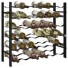 vidaXL Wine Rack for 36 Bottles Black Iron