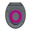 vidaXL Soft-Close Toilet Seat Quick Release Grey Oval