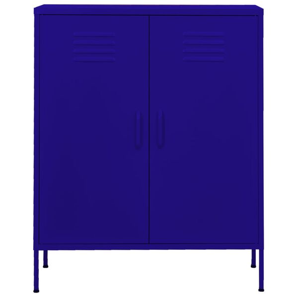 vidaXL Storage Cabinet Navy Blue 80x35x101.5 cm Steel