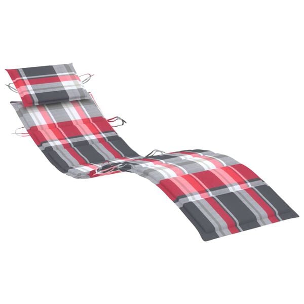vidaXL Sun Loungers 2 pcs with Cushions Solid Acacia Wood