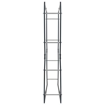 vidaXL Firewood Rack Black 80x25x150 cm Steel