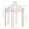 vidaXL Garden Pavilion Antique Brown 3 m Iron