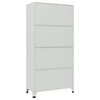 vidaXL Locker Cabinet with 6 Compartments Steel 90x45x180 cm Grey
