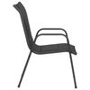 vidaXL Garden Chairs 2 pcs Steel and Textilene Black